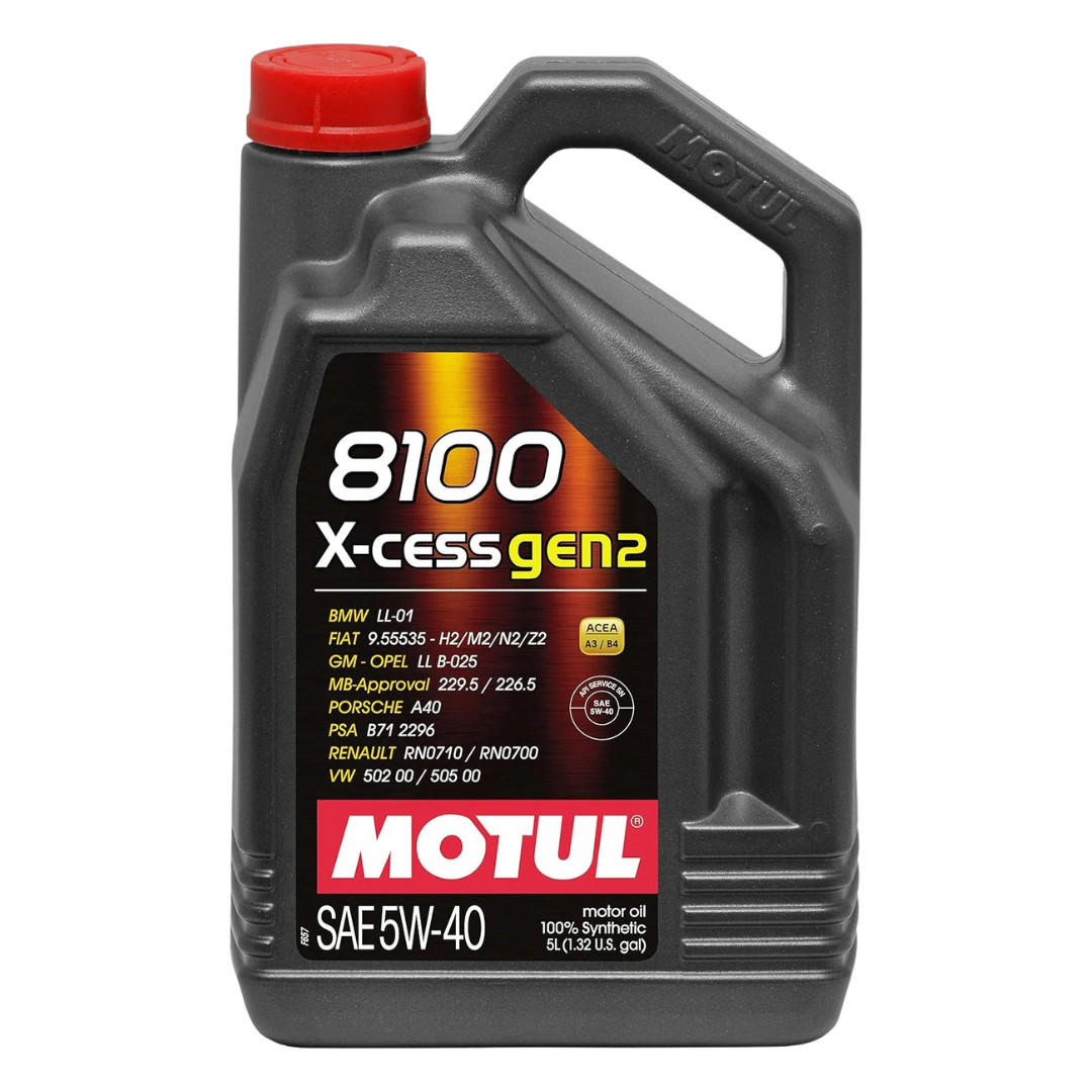 Motul 8100 X-Cess Gen2 5W40 – 100% Synthetic Oil – 5L 109776 1 Pack