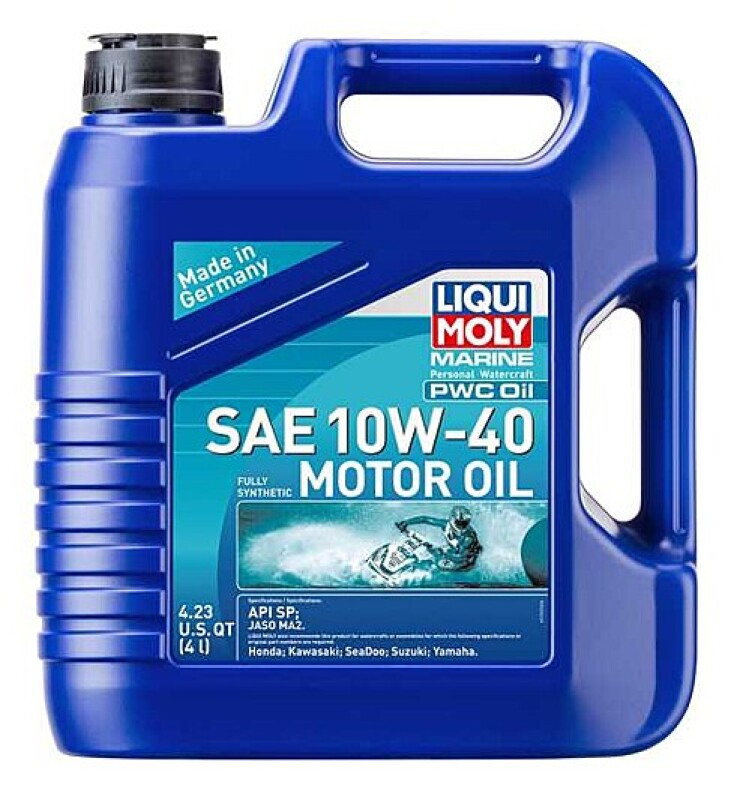 LIQUI MOLY 4L Marine PWC Motor Oil SAE 10W40 – Part #20530 – Case of 4