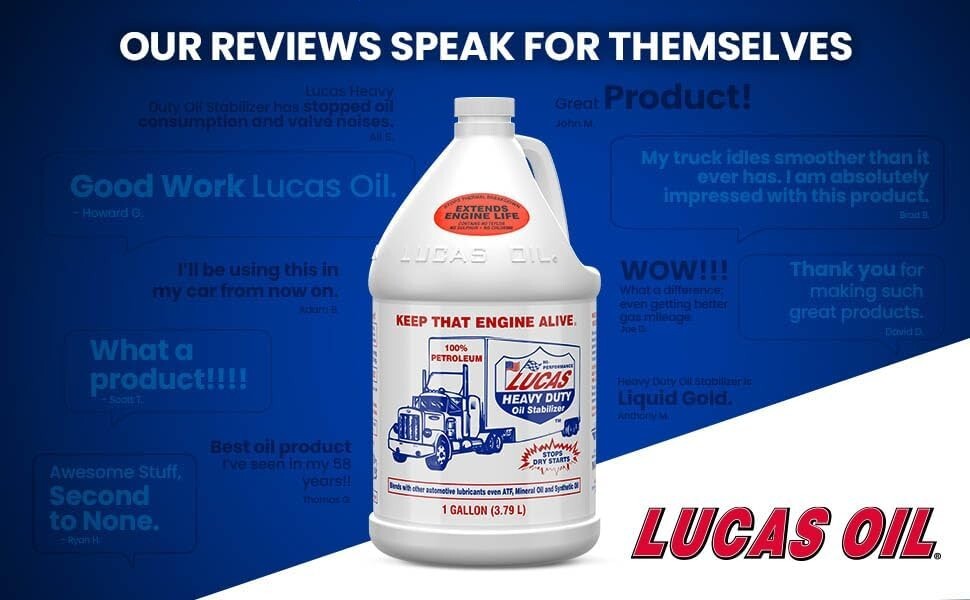 Pack of 4 Lucas Oil 10002 Heavy Duty Oil Stabilizer, 1 Gallon