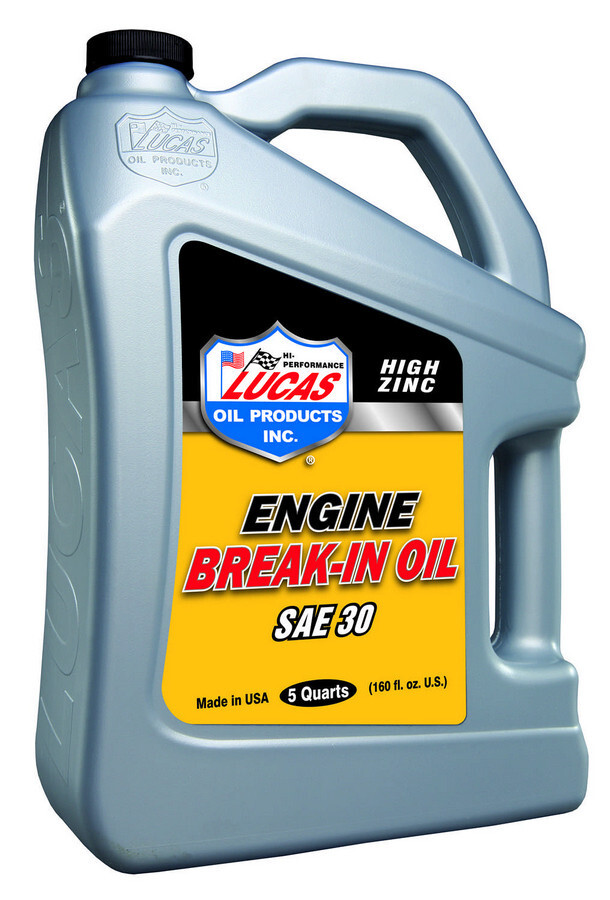 Lucas Motor Oil – High Zinc Break-In – 30W – Conventional – 5 qt – Each