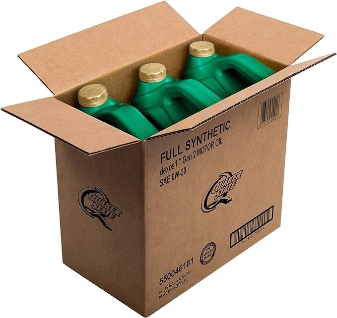 Quaker State Gen 3 Full Synthetic Dexos 0W-20 Motor Oil (5-Quart, Case of 3)