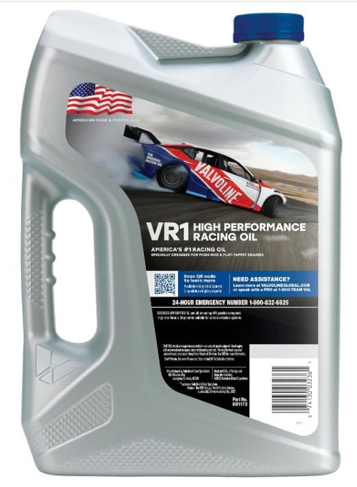 Valvoline VR1 Racing SAE 20W-50 Motor Oil 5 QT, Help Minimize Friction, New