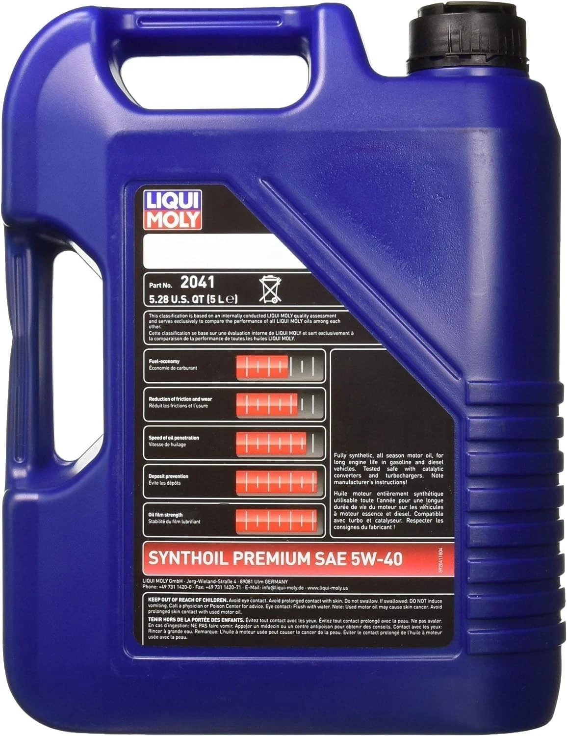 LIQUI MOLY 2041 Synthoil Premium SAE 5W-40; 5 Liter