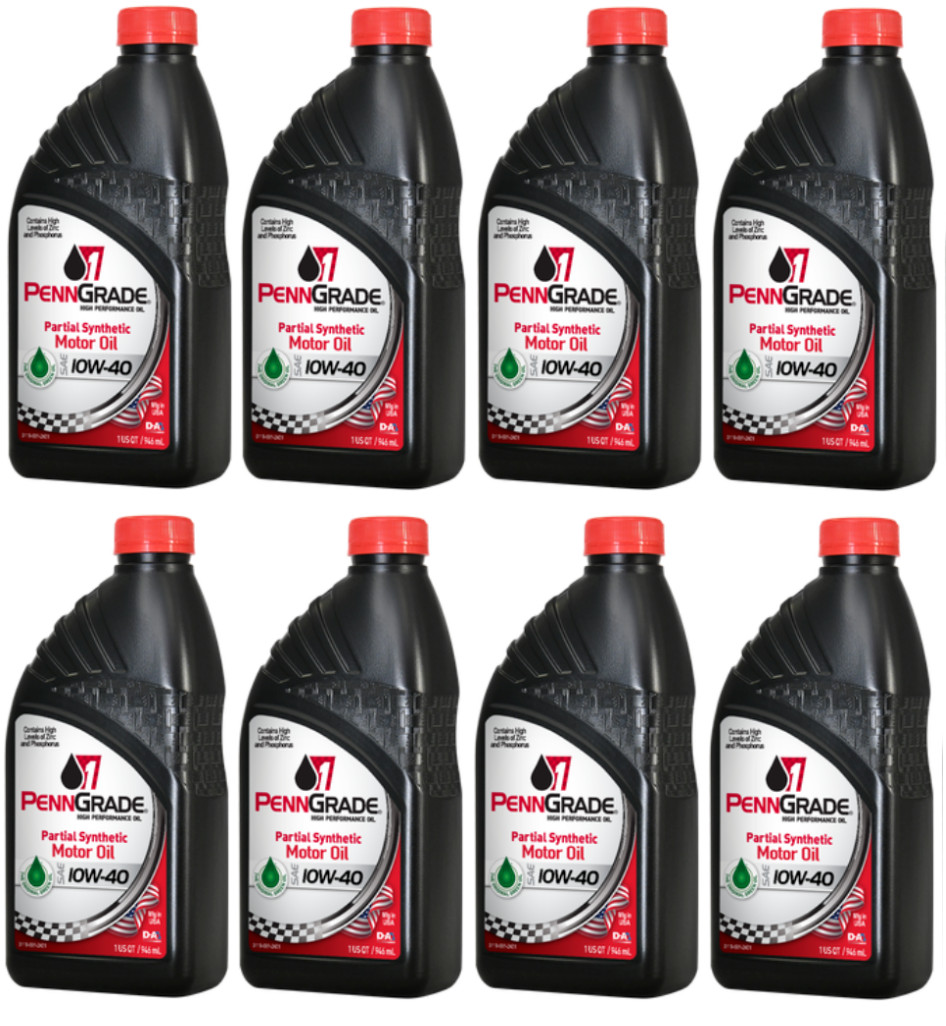 Brad Penn PennGrade 71446 1 10W-40 Multi-Grade High Performance Oil, 8 Quarts