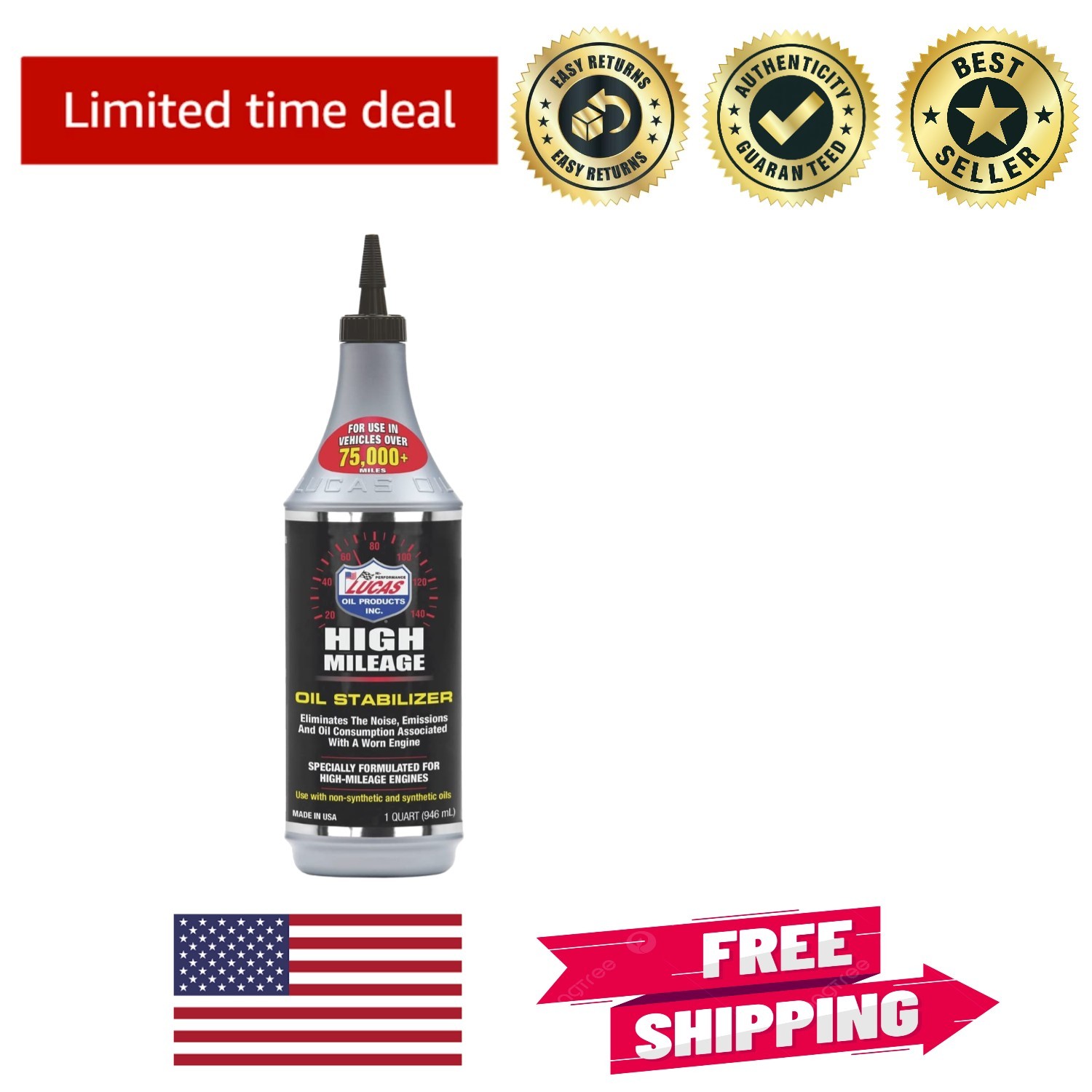 High Mileage Oil Stabilizer – 1 Quart | Protect & Enhance Engine Performance
