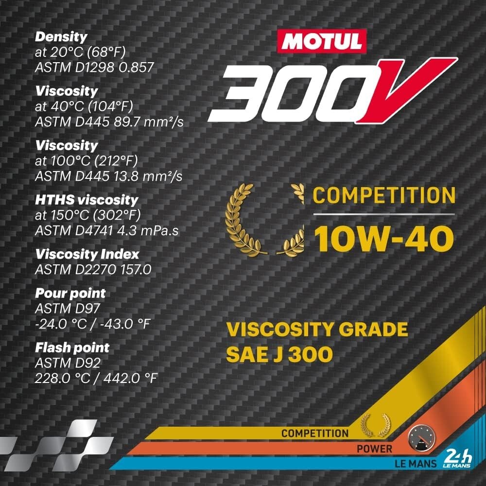 Motul 110821 300V Competition 10W40 2 Liter – Motul 300V 10W40 2L – 110821 – NEW