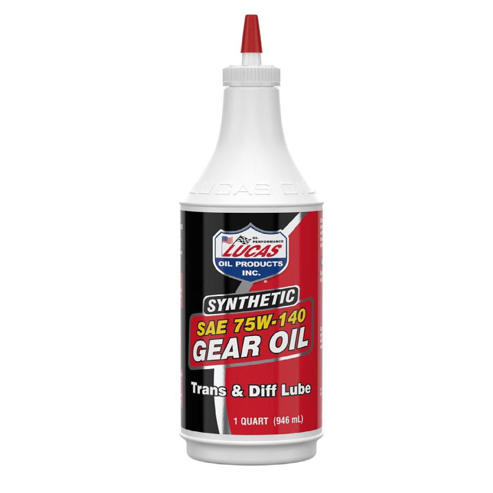 Lucas Oil Synthetic SAE 75W-140 Gear Oil Trans & Diff Lube 1 Qt Bottle Set of 2