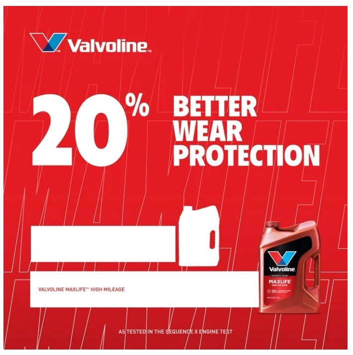 Valvoline MaxLife High Mileage 5W-30 Synthetic Blend Motor Oil 5 Quart