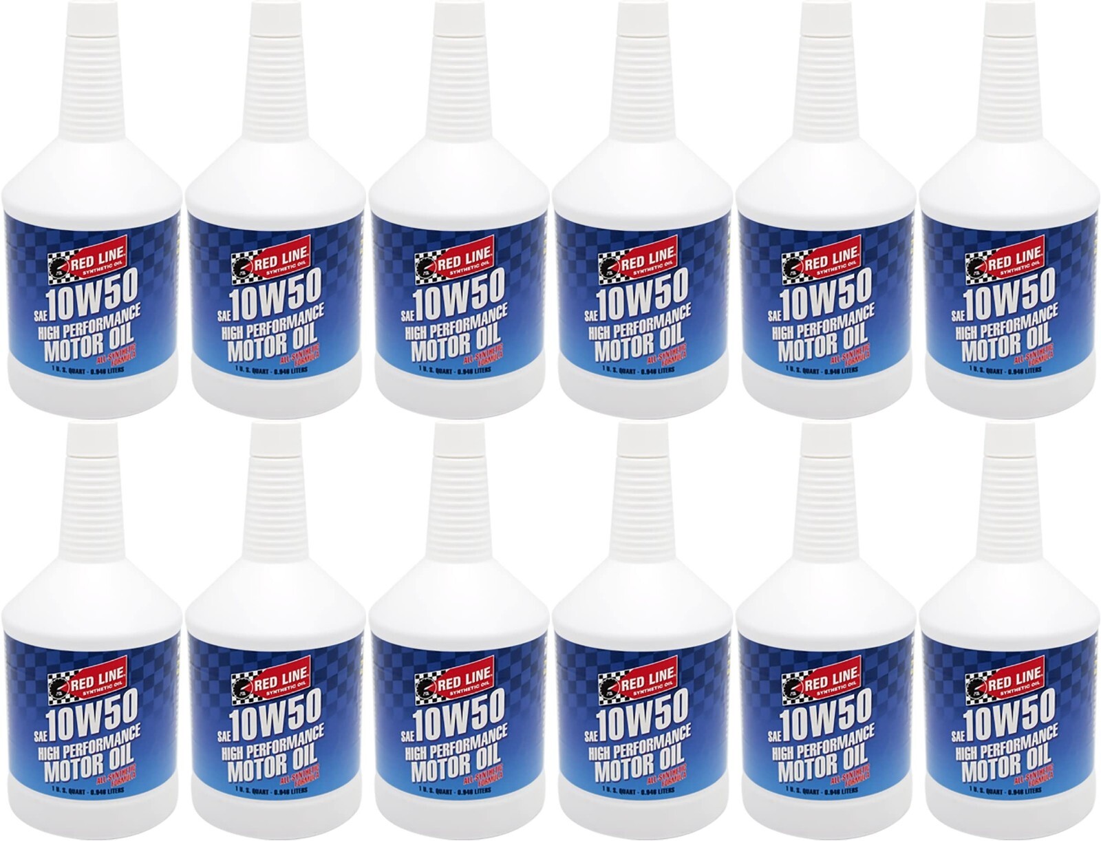 RedLine 10W50 Set of 12 Motor Oil for API SN/SM/SL/SJ/SH/SG/CF and ACEA A3/B3/B4