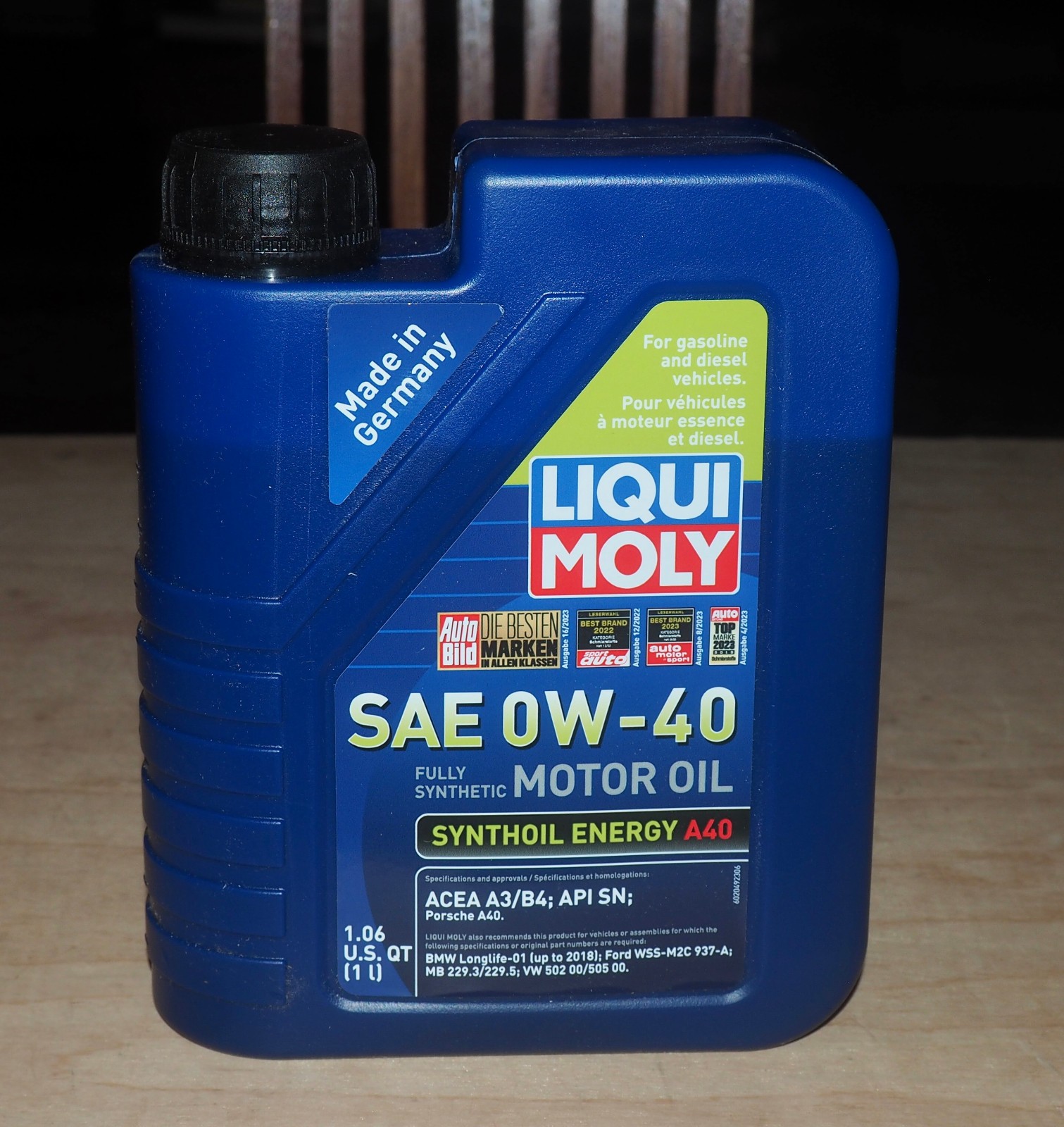 LIQUI MOLY Synthoil Energy 2050 A40 SAE 0W-40; 1 LITER