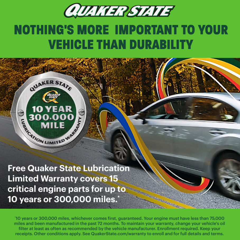 Quaker State Full Synthetic 0W-20 Motor Oil, 5-Quart