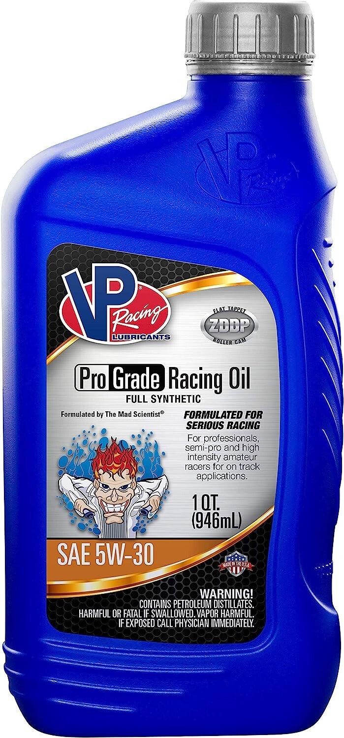 VP Racing Fuels 2725 Full Synthetic Pro Grade Racing Oil, Quart Bottle SAE 5W-30