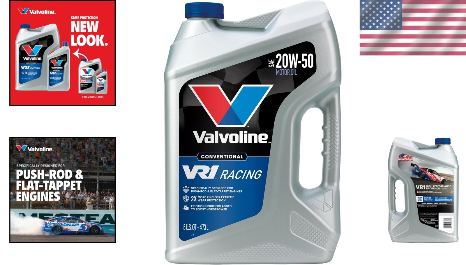 VR1 Racing SAE 20W-50 Motor Oil – 5 Quart Bottle