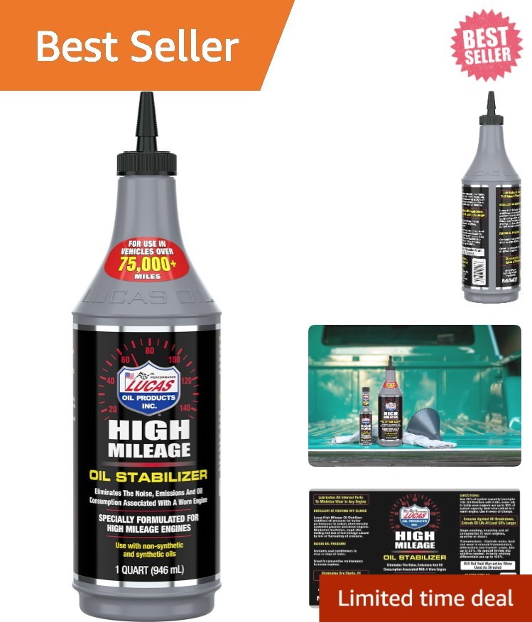 1 Quart Lucas Oil High Mileage Stabilizer – Ultimate Engine Protection Solution