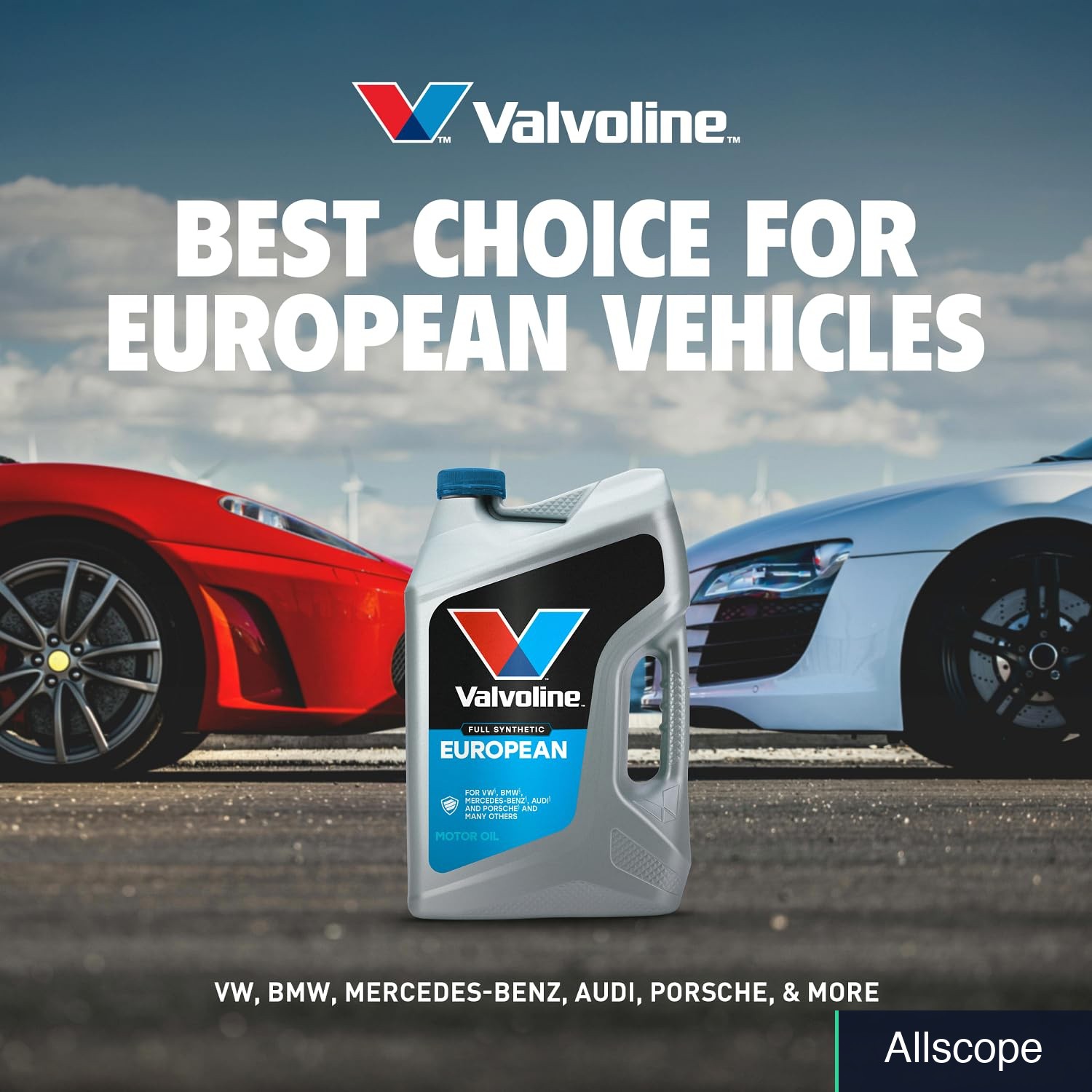 Valvoline European Vehicle Full Synthetic SAE 0W-40 Motor Oil 5 QT, Case of 3