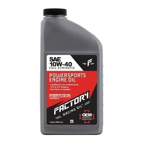 Factory Racing Parts SAE 10W-40 4qt Oil Change Kit Fits Yamaha Moto-4 (YFM350ER)