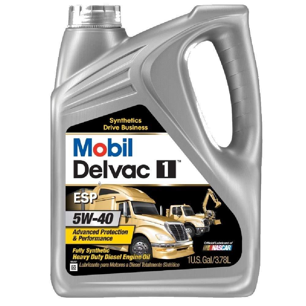 Mobil 112825-4PK Delvac 1 ESP 5W-40 Motor Oil 1 Gallon – Pack of 4