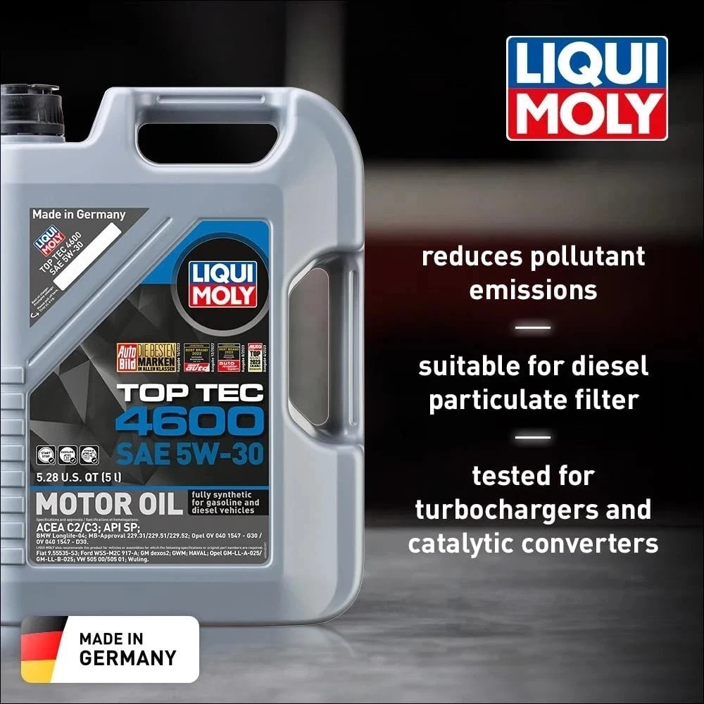 LIQUI MOLY Top Tec 4600 SAE 5W-30 | 5 L | Fully synthetic engine oil | 20448