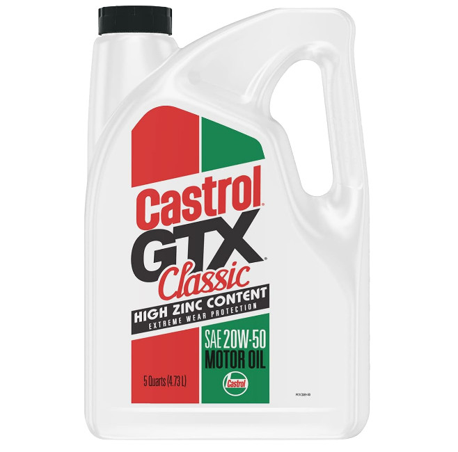 Castrol GTX Classic 20W-50 Conventional Motor Oil, 5 Quart