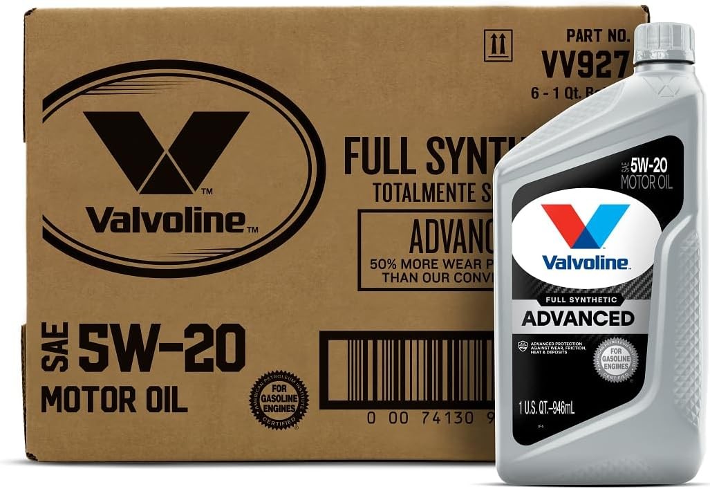 Advanced Full Synthetic SAE 5W-20 Motor Oil 1 QT Case of 6