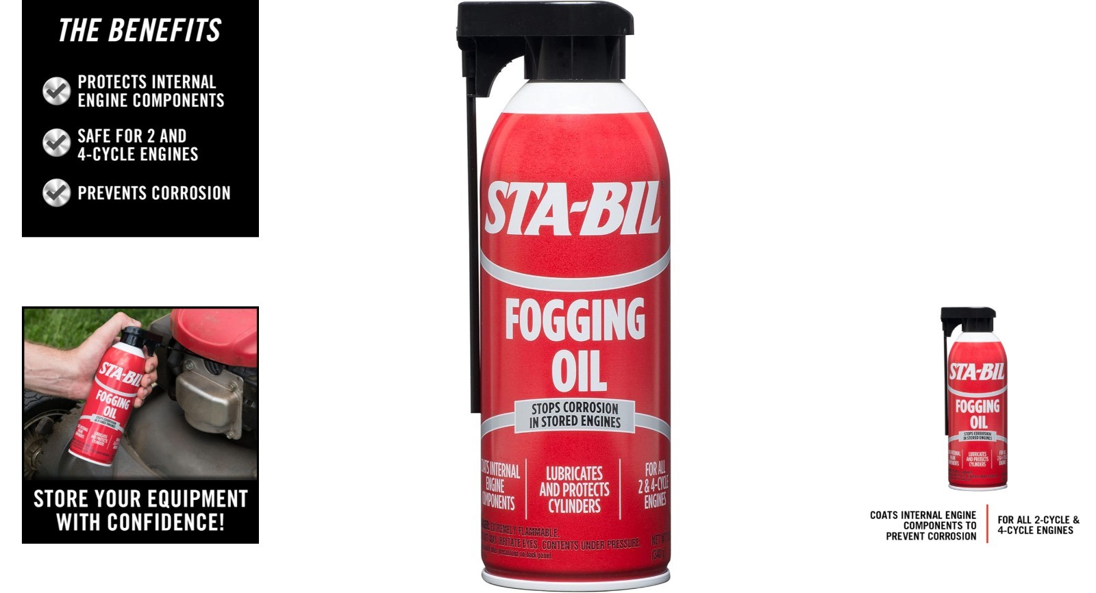 Motorcycle Maintenance: 12 oz STA-BIL Fogging Oil – Prevents Corrosion & Damage