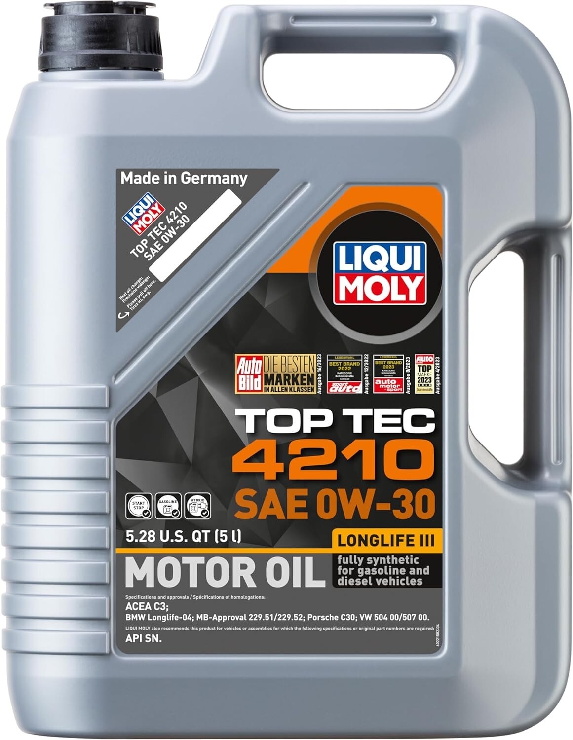 Pack of 2 LIQUI MOLY 22158 Top Tec 4210 0W-30; 5 Liter