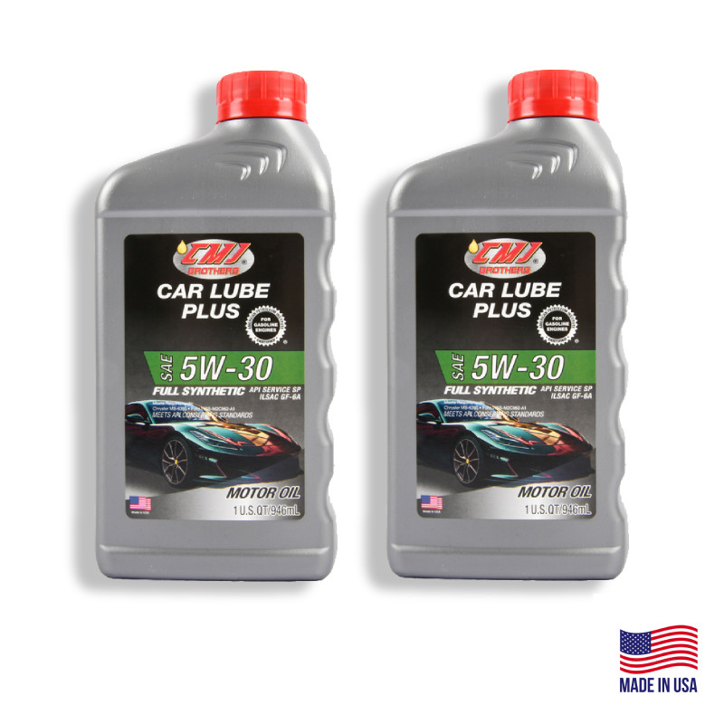 2 Pack – 5W-30 CMJ Brothers Car Lube Plus SAE 5W-30 Full Synthetic Motor Oil