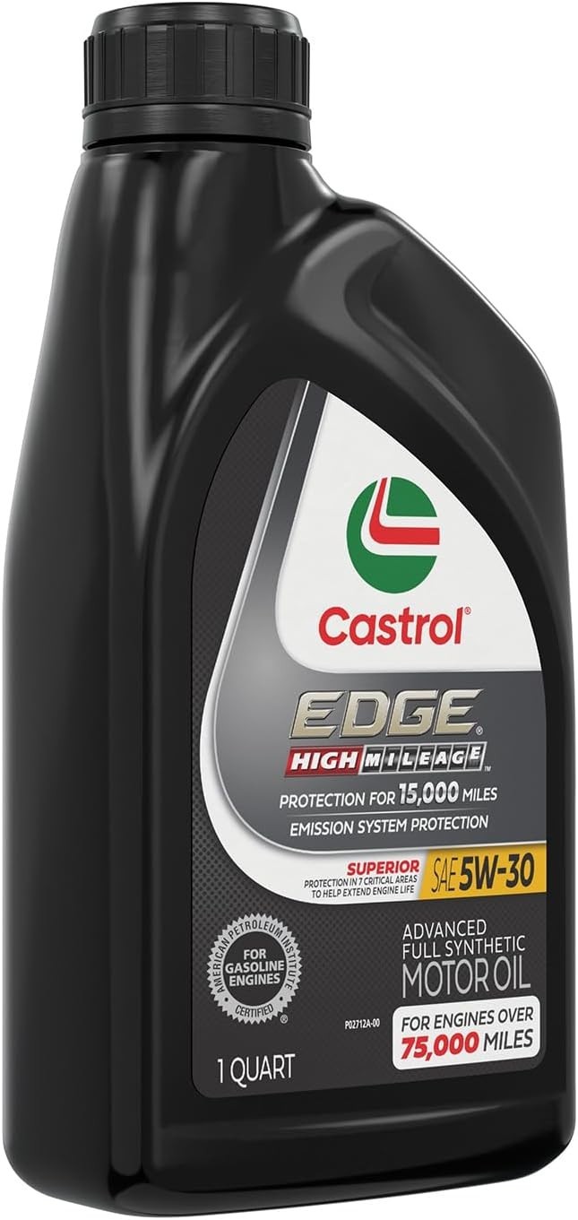 Edge High Mileage 5W-30 Motor Oil – Synthetic Protection for 75k+ Miles, 1 Quart