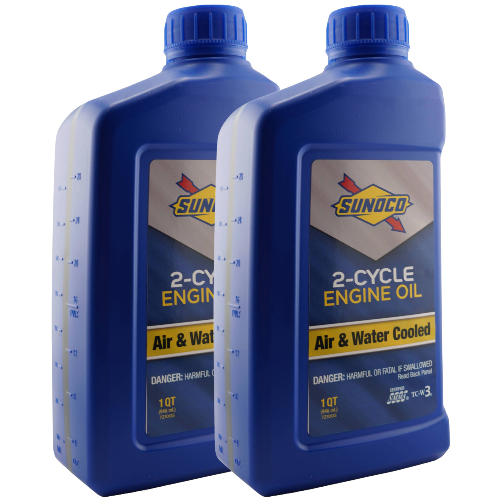 Sunoco 721005 2-Cycle Engine Oil, Air & Water Cooled – 1 Quart (Pack of 2)