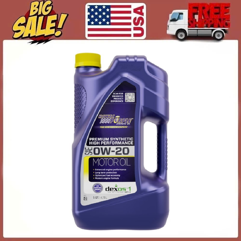 Royal Purple High Performance Motor Oil 0W-20 5 Quarts