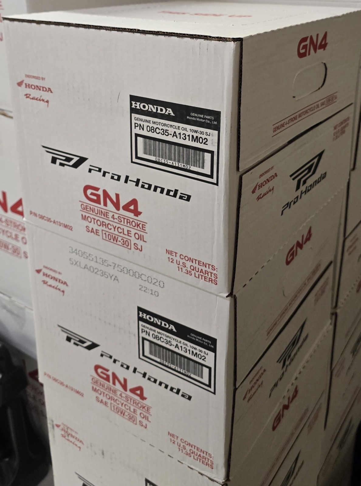 Honda GN4 10w30 12ct -1 quart Case Motorcycle Atv Utv Oil