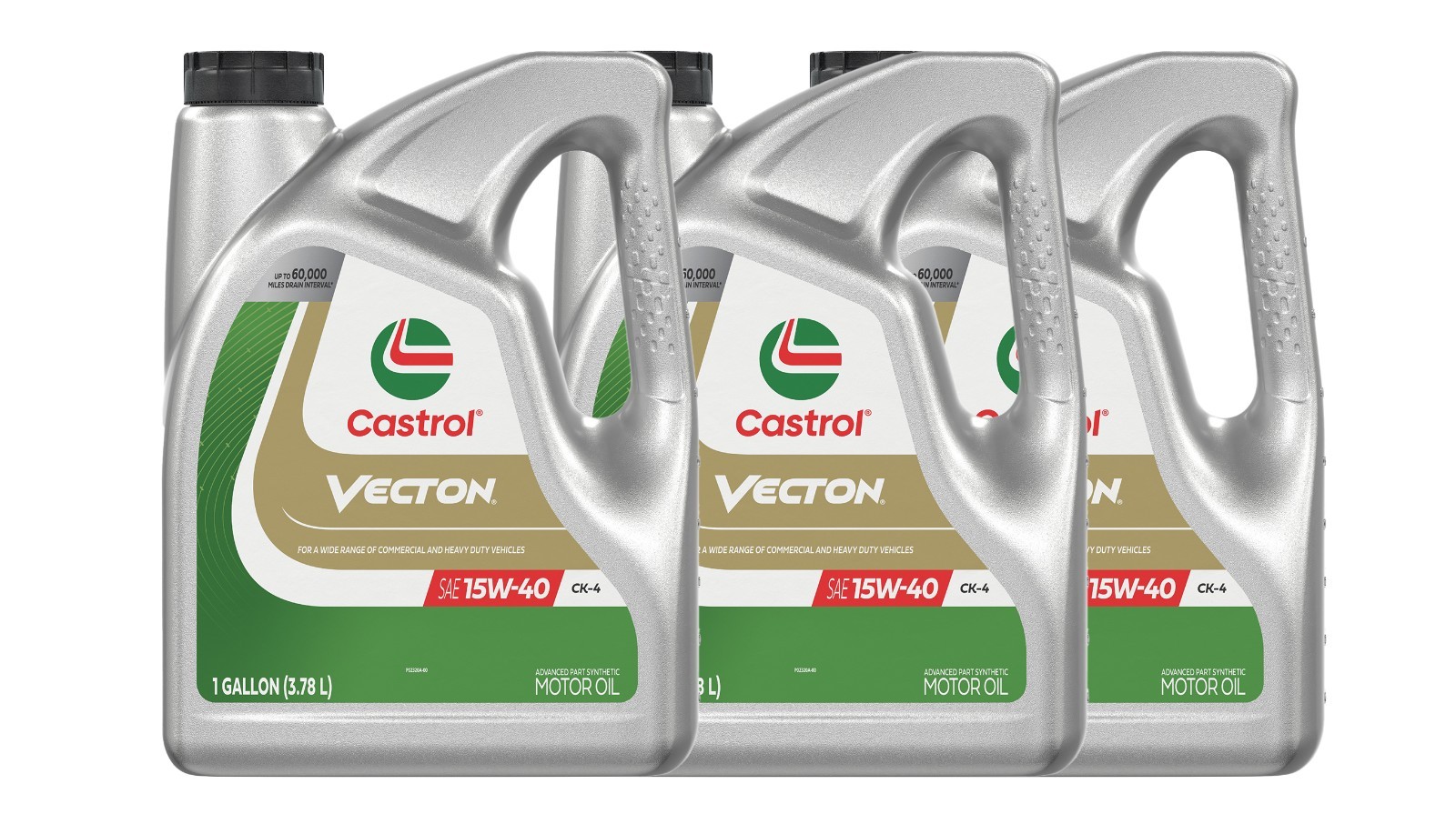 Castrol Vecton 15W-40 CK-4 Synthetic Blend Motor Oil, Case of 3-1 Gallon Bottles