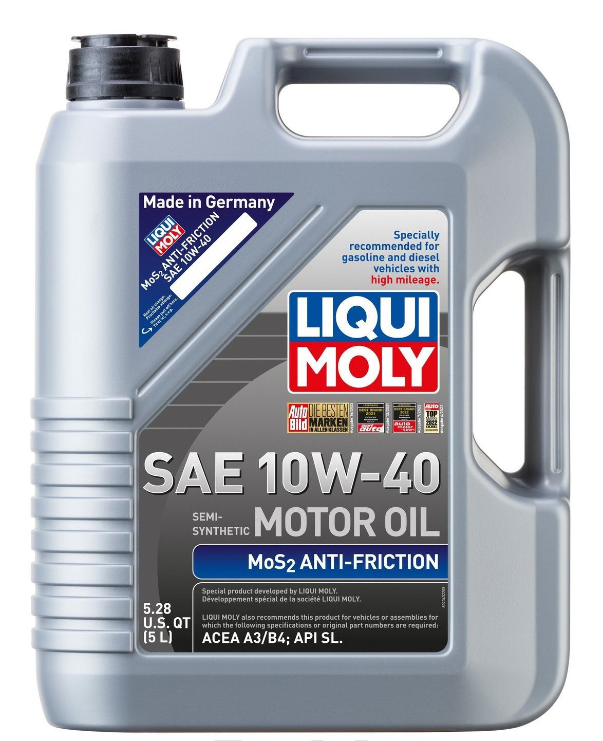 LIQUI MOLY 2043 MoS2 Antifriction Motoroil 10W-40; 5 Liter-SALE