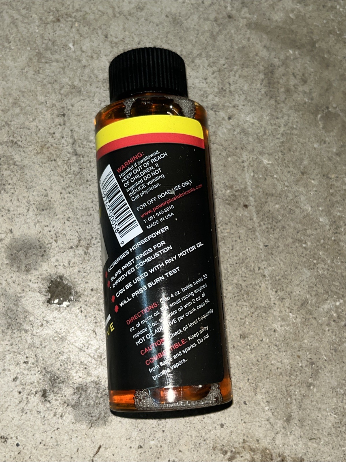 Power Plus Engine Oil Additive 19769-58; Hot Oil 4oz Combustion Enhancer