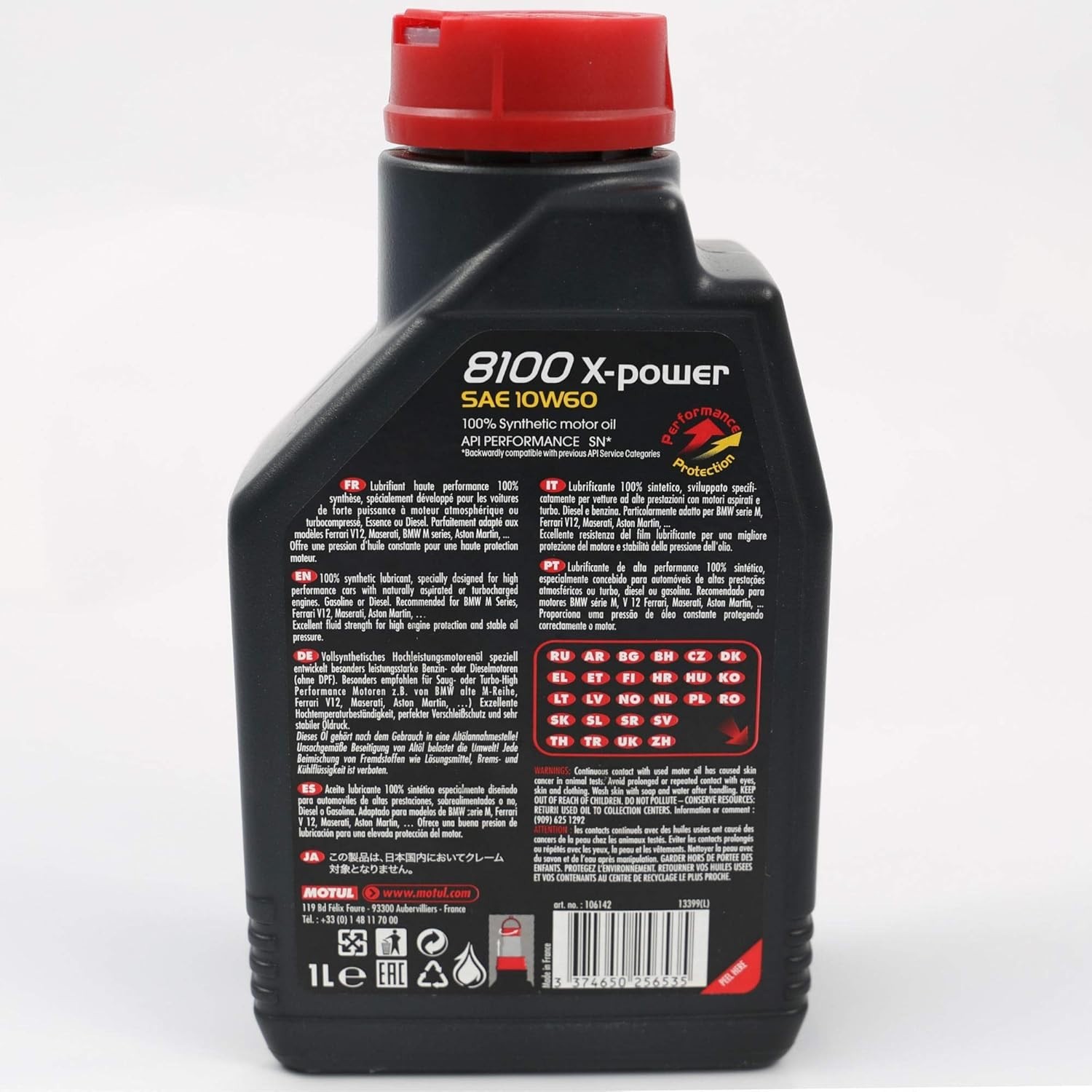 106142 8100 10W60 X-Power Synthetic Engine Oil -Acea A3/B4 1-Liter, 33.81 Flu…