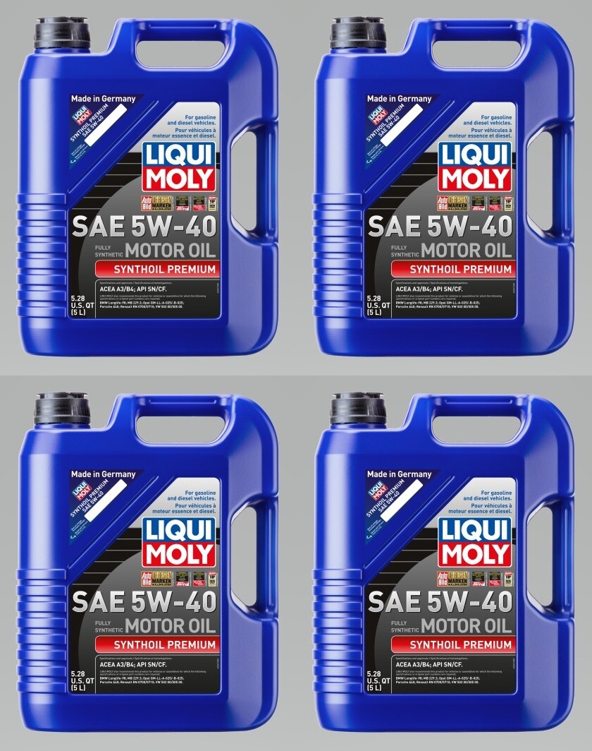 Liqui Moly Synthoil Premium SAE 5W-40 Low-Friction Set of 4 5 Liters 2041