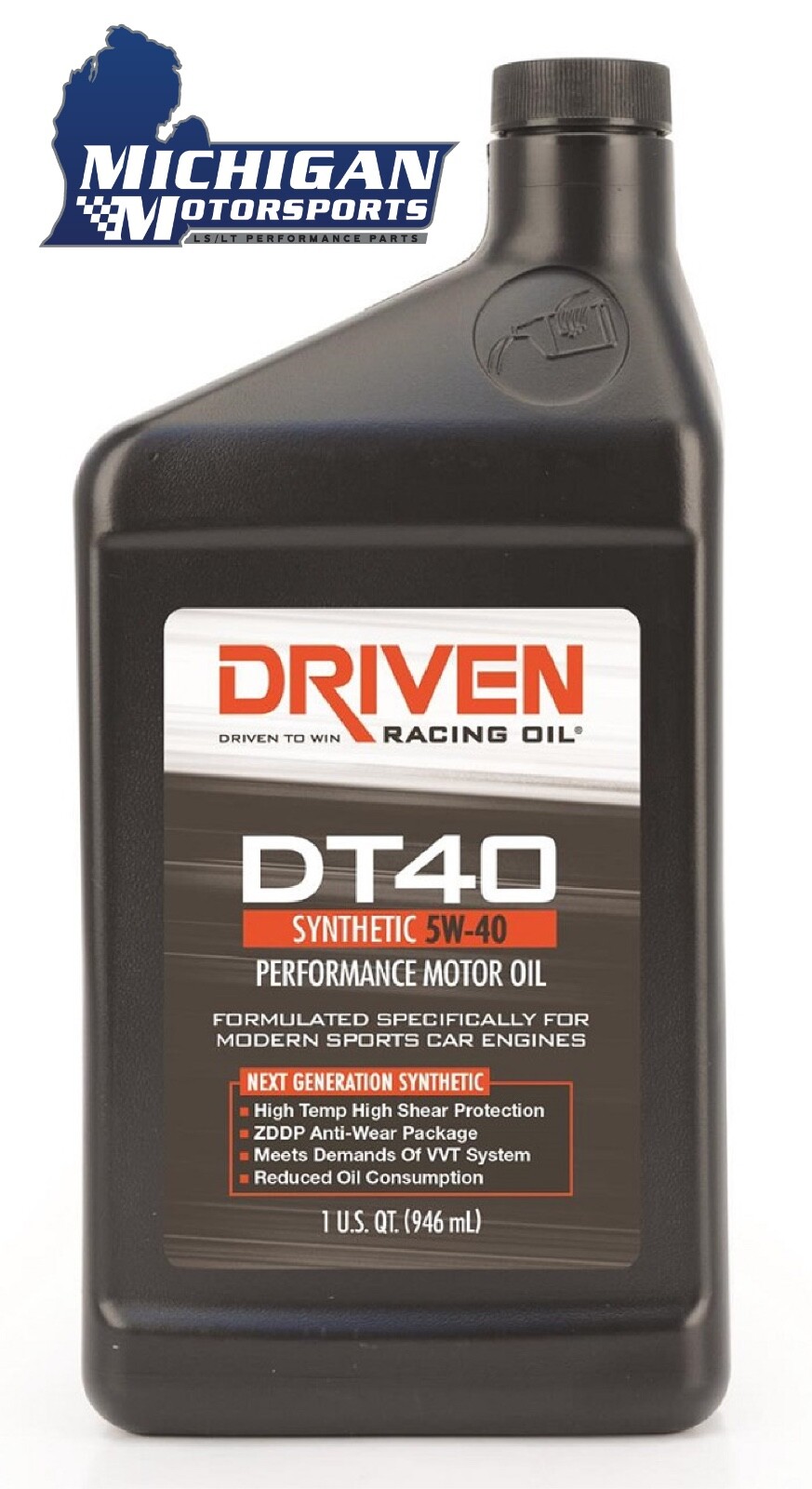 Driven DT40 Synthetic 5W-40 Performance Motor Oil 02406 – 1 Quart