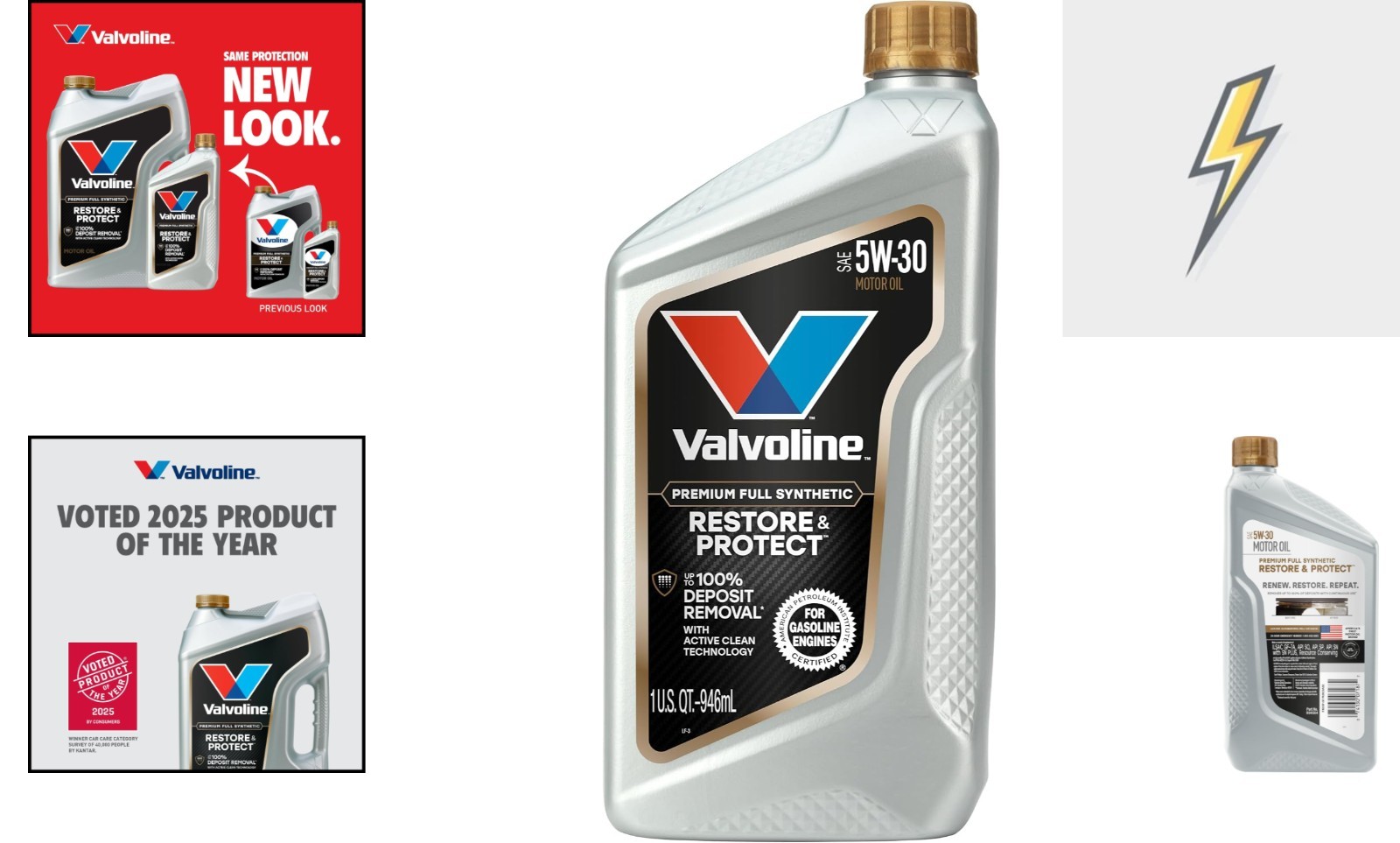 Motor Oil 1 Qt Full Synthetic 5W-30 Restore Protect Engine Performance