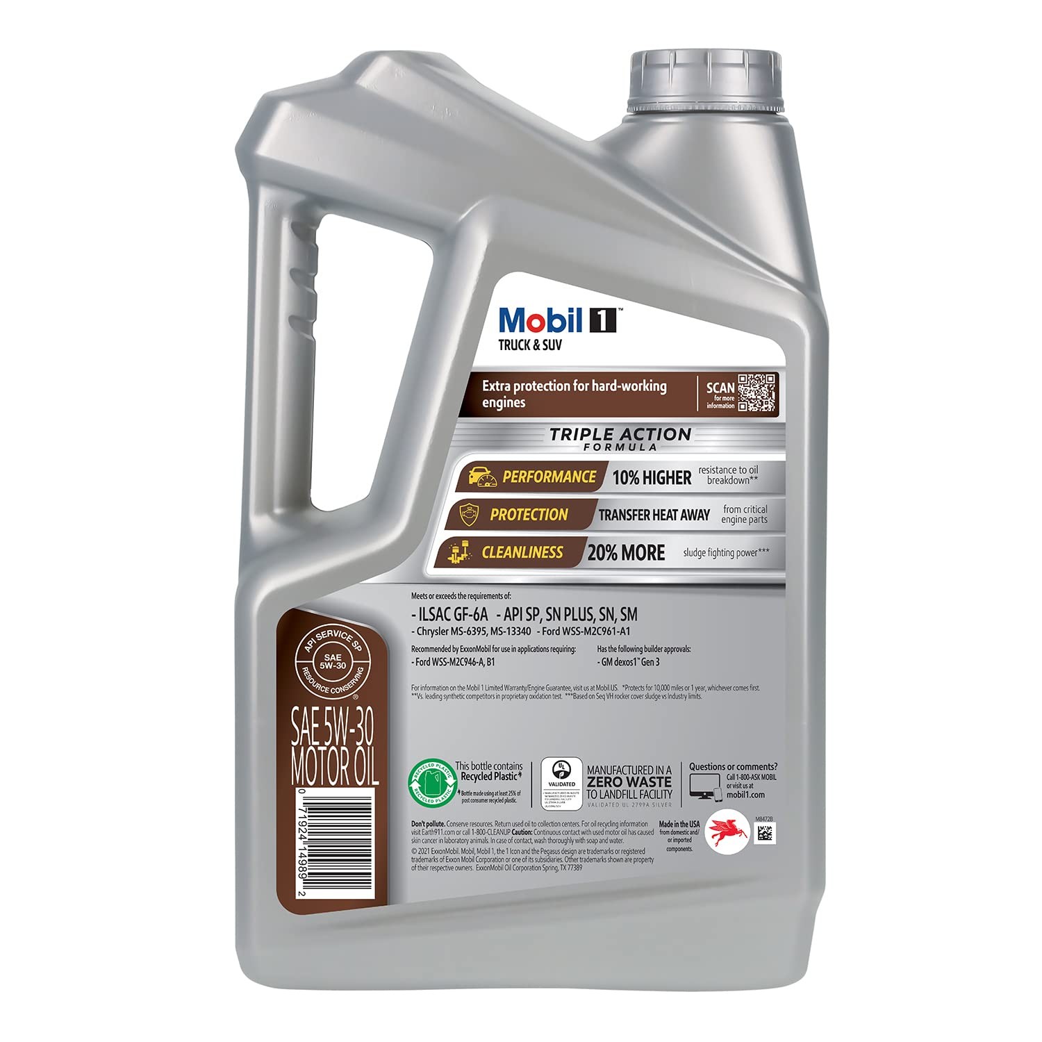 Mobil 1 Full Synthetic Motor Oil 5W-30 for Trucks & SUVs 5 Quart