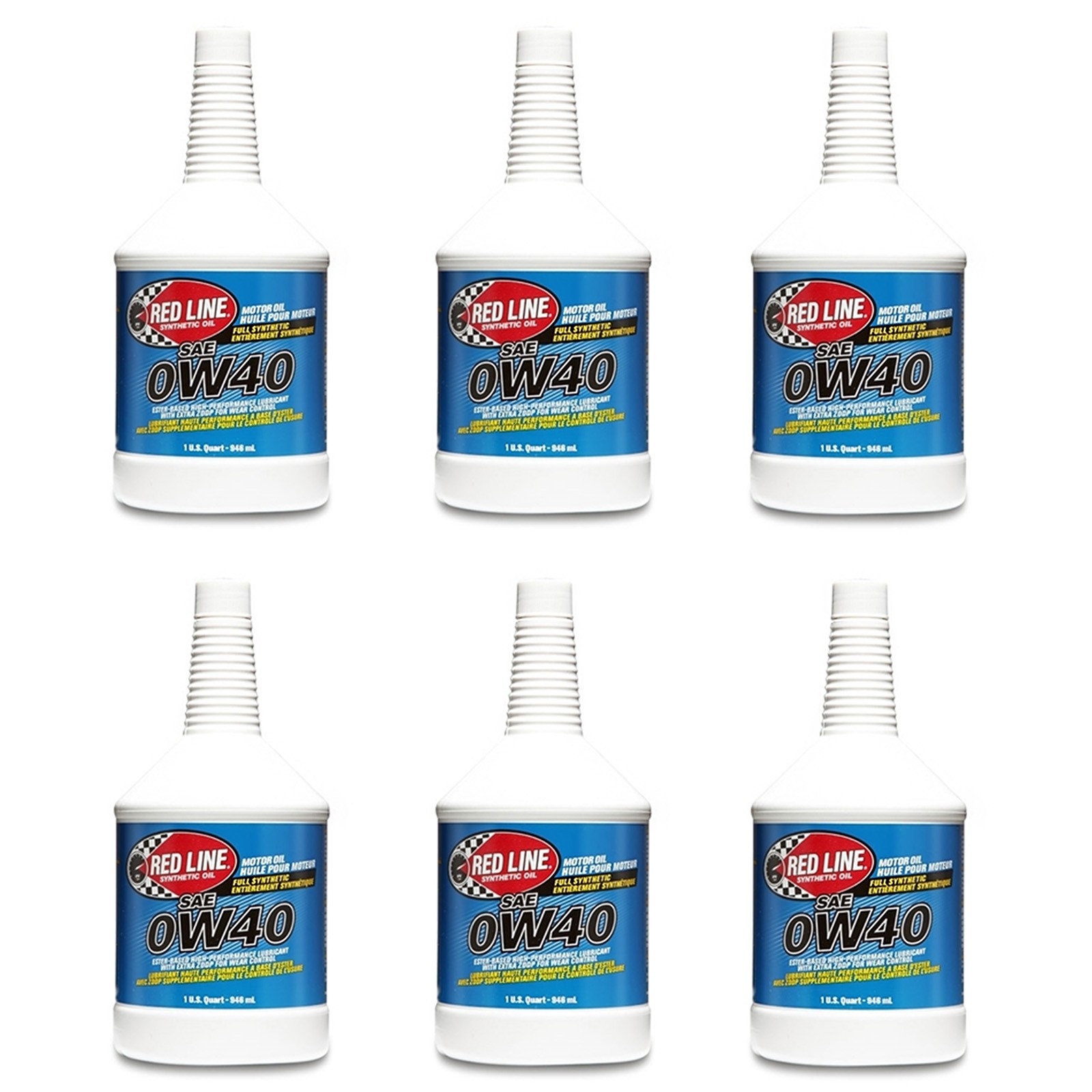 Red Line SAE 0W40 Engine Motor Oil 1-Quart – Pack of 6 11104