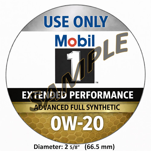 Mobil 1 Extended Performance 0W-20 – Engine Bay ID Labels (Set of 2)