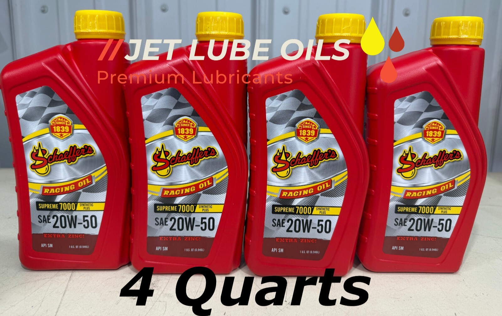 Schaeffer’s 705 20w-50 Supreme 7000 Synthetic Plus Racing Oil 4 Quarts