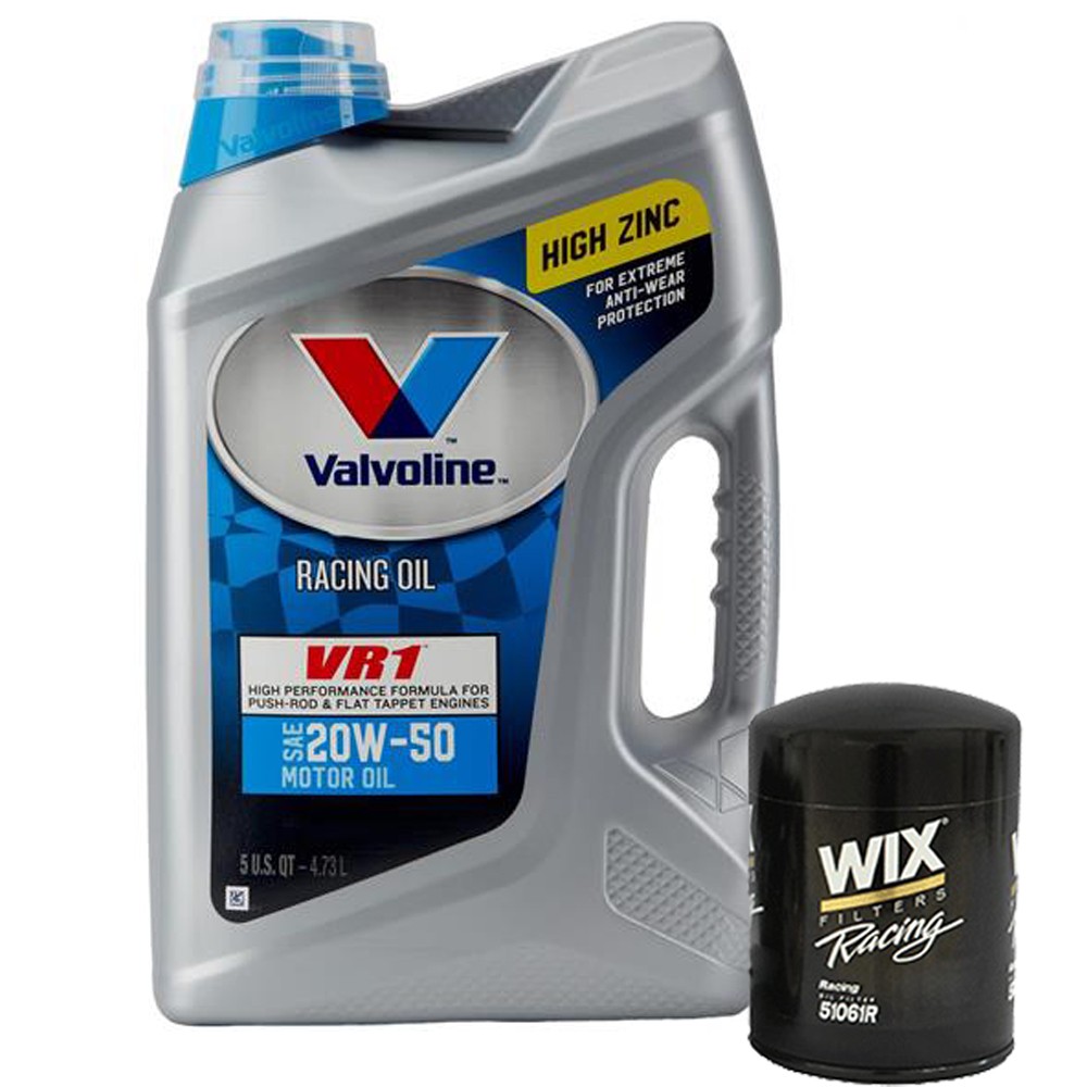 Valvoline 822347 VR1 Con 20W50/WIX 51061R SB-Fits Chevy Oil Change Kit