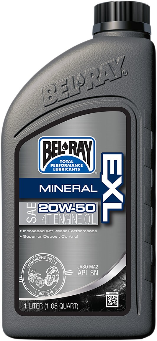 Bel-Ray EXL Mineral 4T Engine Oil 20W-50 1L 99100-B1LW