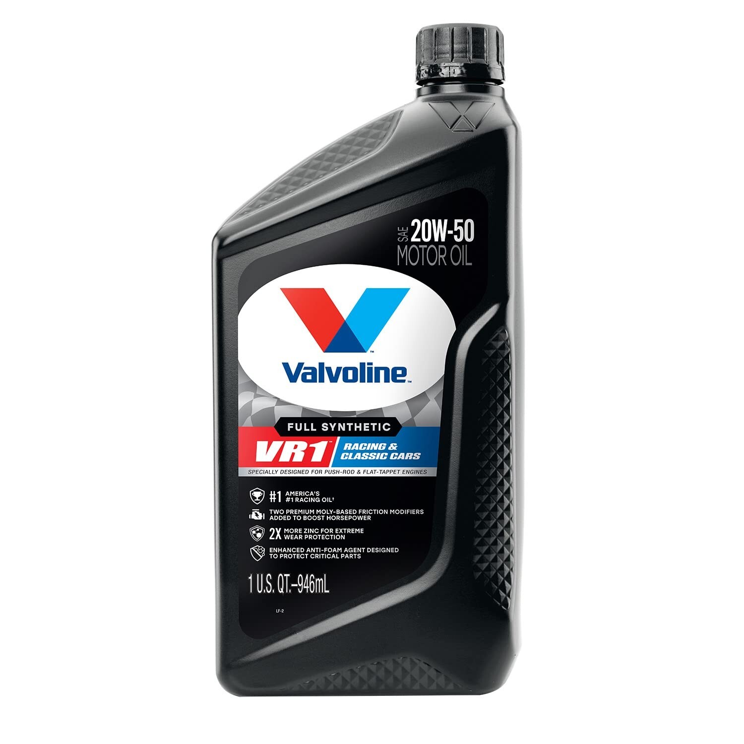 Valvoline VR1 Racing Synthetic SAE 20W-50 Motor Oil 1 QT, Case of 6
