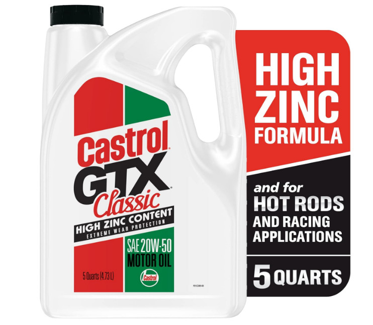 Castrol GTX Classic 20W-50 Conventional Motor Oil, 5 Quart