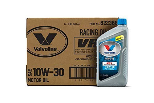 Valvoline 822388 VR1 Racing SAE 10W-30 Motor Oil 1 QT Case of 6