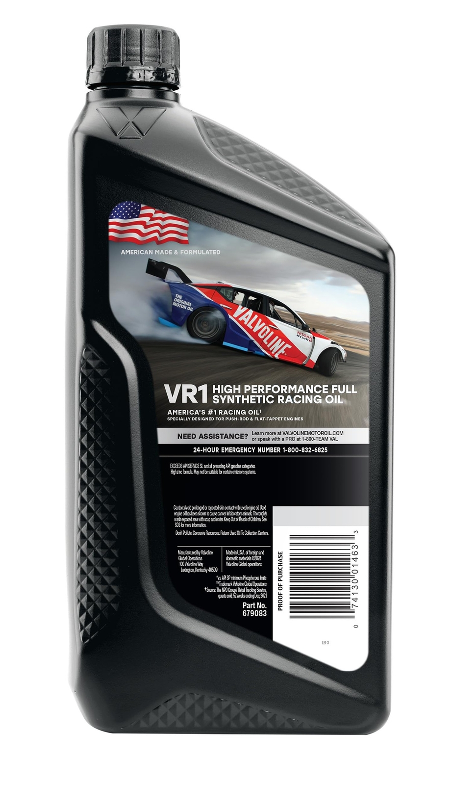 Valvoline VR1 Racing Synthetic SAE 10W-30 Motor Oil 1 QT, Case of 6