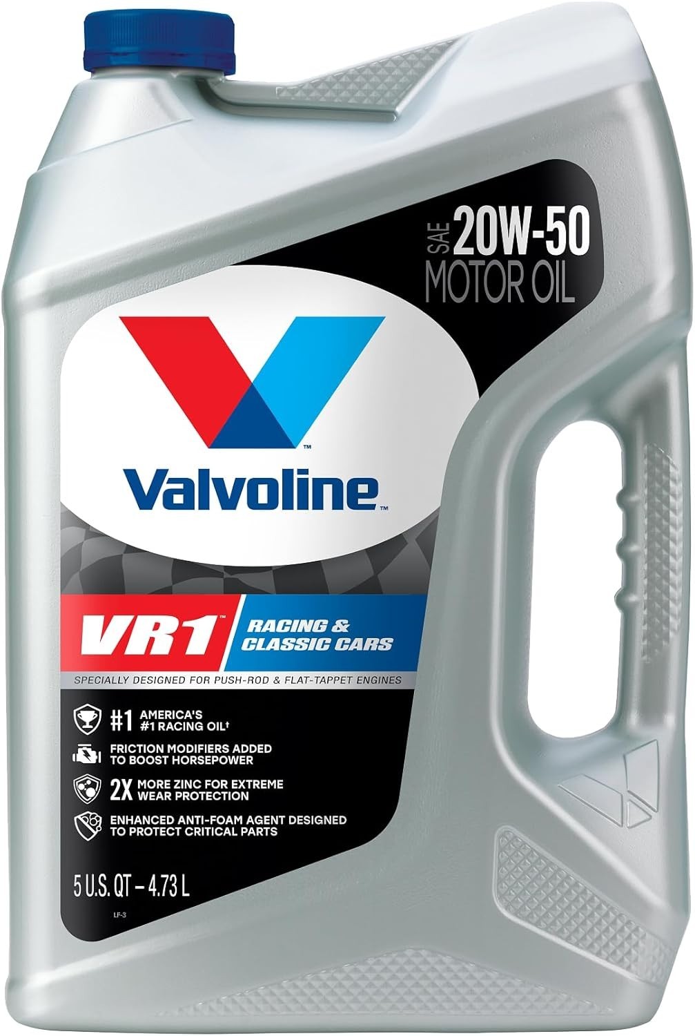 High-Performance VR1 Racing Motor Oil 20W-50 – 5 QT Bottle for Cars & Trucks