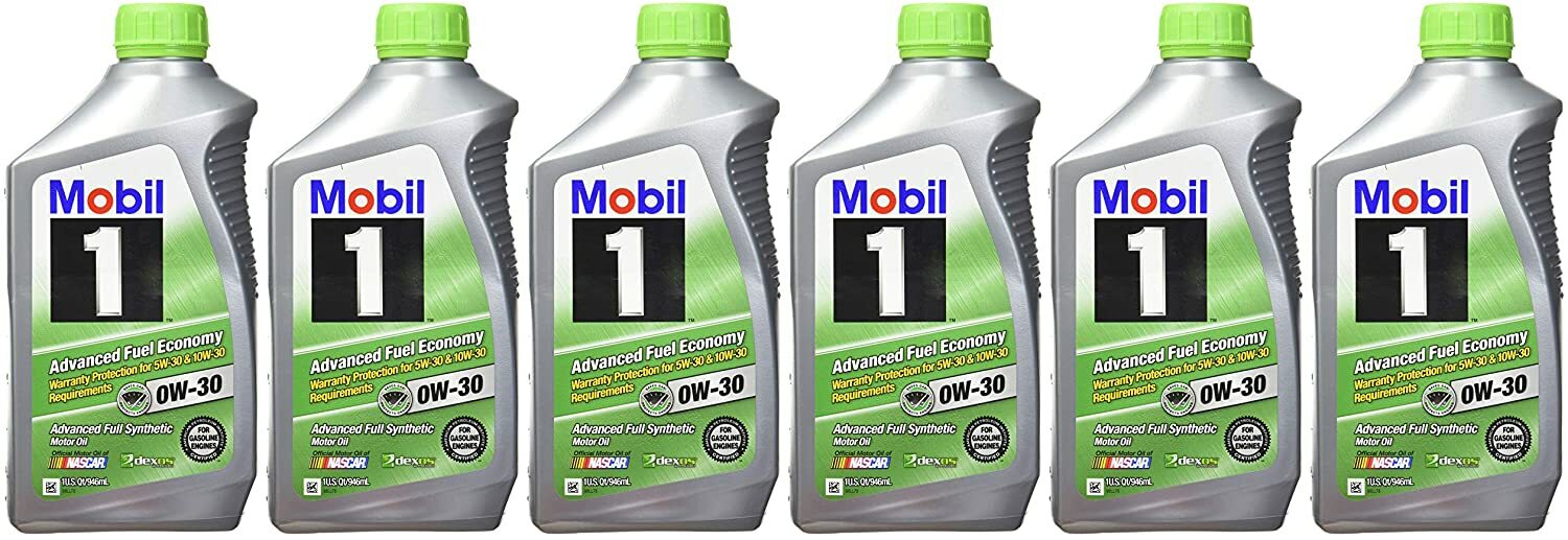 Mobil 1 0W-30 (Advanced Fuel Economy) Synthetic Motor Oil – 1 Quart (Pack of 6)